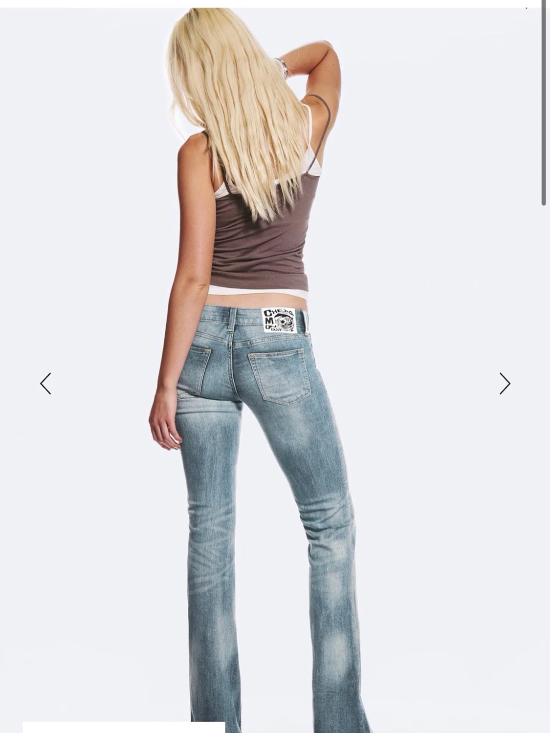 Ljusblå bootcut jeans med utsvängda ben w29 L32 - 1