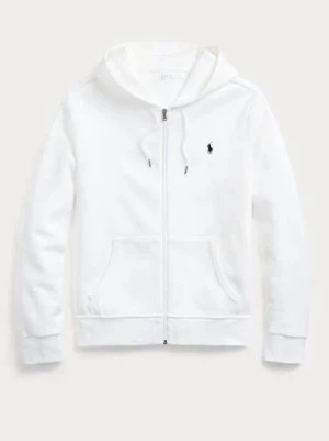 Vit hoodie från Polo Ralph Lauren - Klassisk vit hoodie från Polo Ralph Lauren med dragkedja framtill, huva med dragsko och känguruficka. Liten broderad logga på bröstet. Tillverkad i mjukt bomullsmaterial för en skön och avslappnad look.