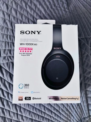 Sony WH-1000X M3 - Inga defekter. Batteritid 24h. Original box inkluderad. Original laddare och hörlurar kabel inkluderade.