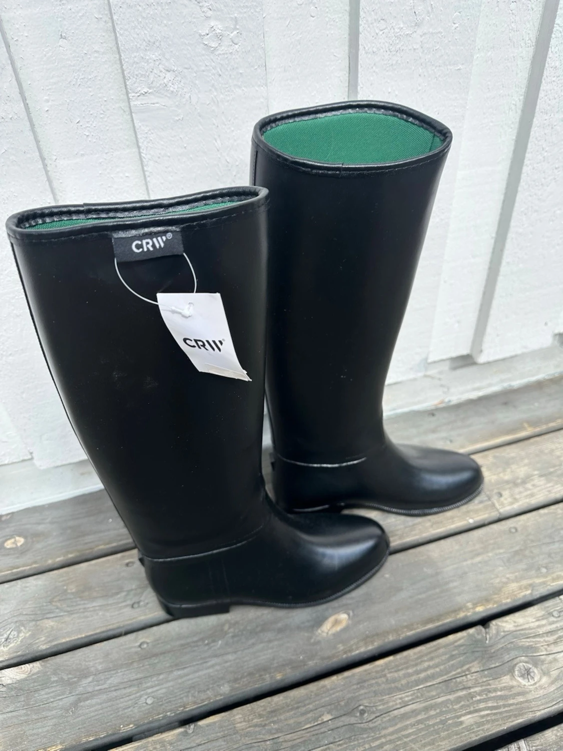 Svarta höga ridstövlar CRW - 2
