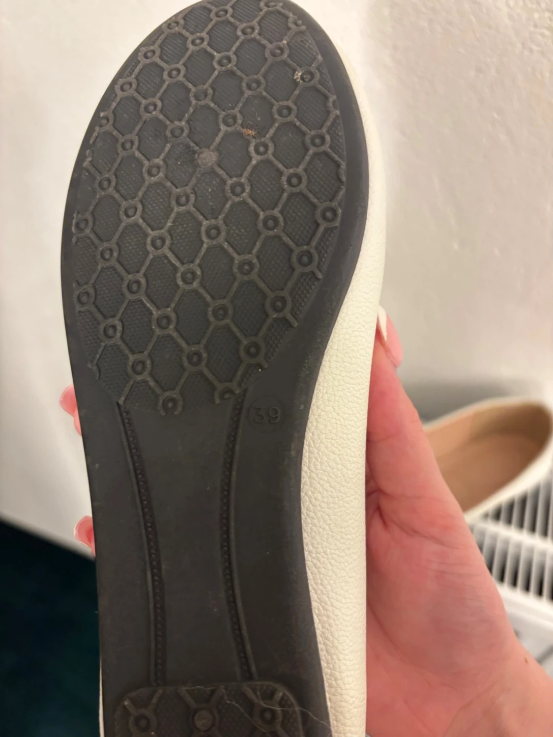 Vita ballerinaskor med rosett - 4