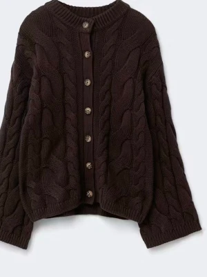 SLUTSÅLD BRUN STICKAD KOFTA FRÅN GINA TRICOT - Chunky knitted cardigan ny!
