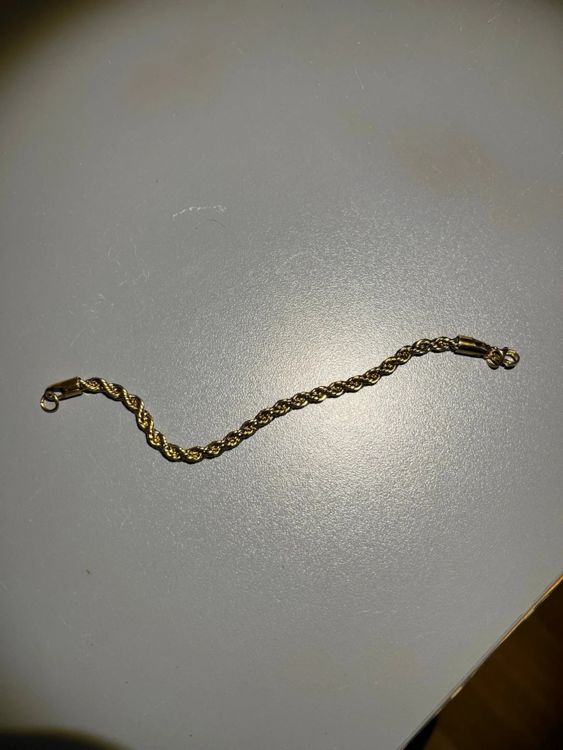 Guldfärgat cordellarmband  - 1