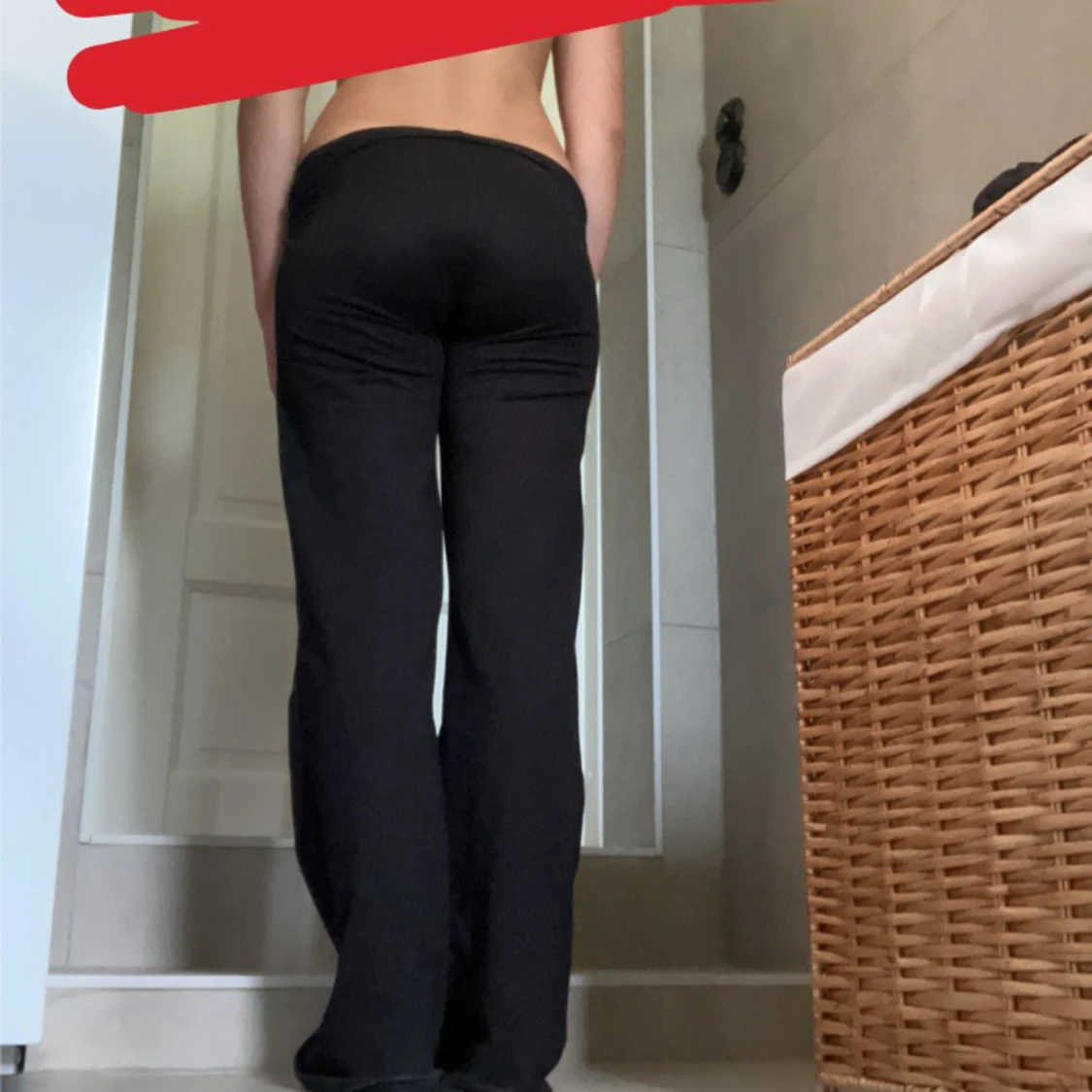 Lågmidjade mjukisbyxor - 90