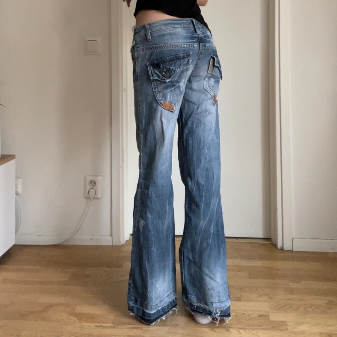 Lågmidjade bootcut jeans - 91