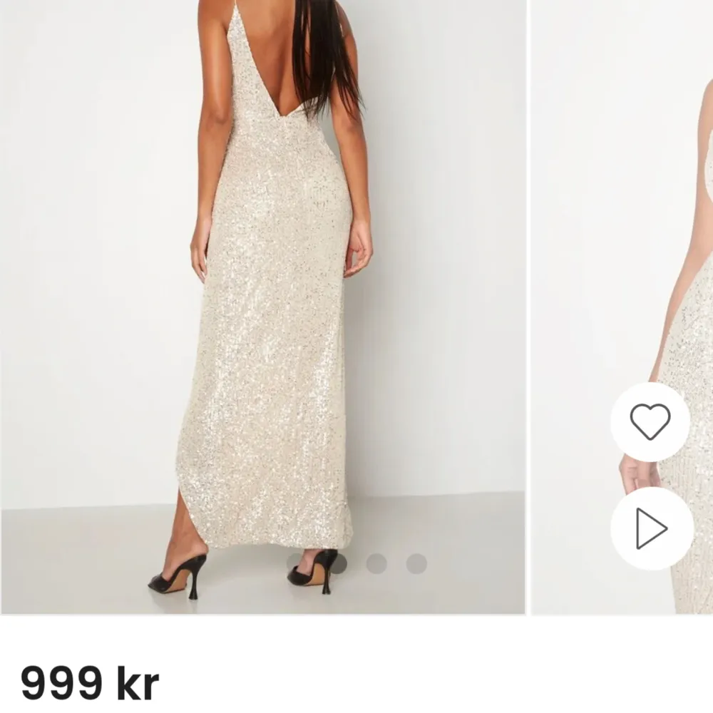 Säljer en super fin balklänning använd en gång! Är 163 cm lång! Hör av er🥰. Mekot.