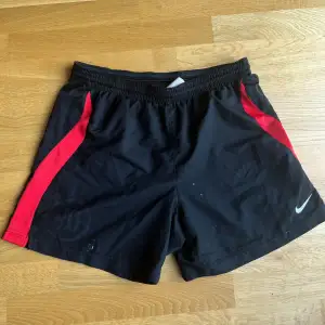 Vintage Nike shorts, de finns någon liten färg fläck och ”rester” av ett tryck som syns. Jag har även klippt bort inner shortsen i dom.