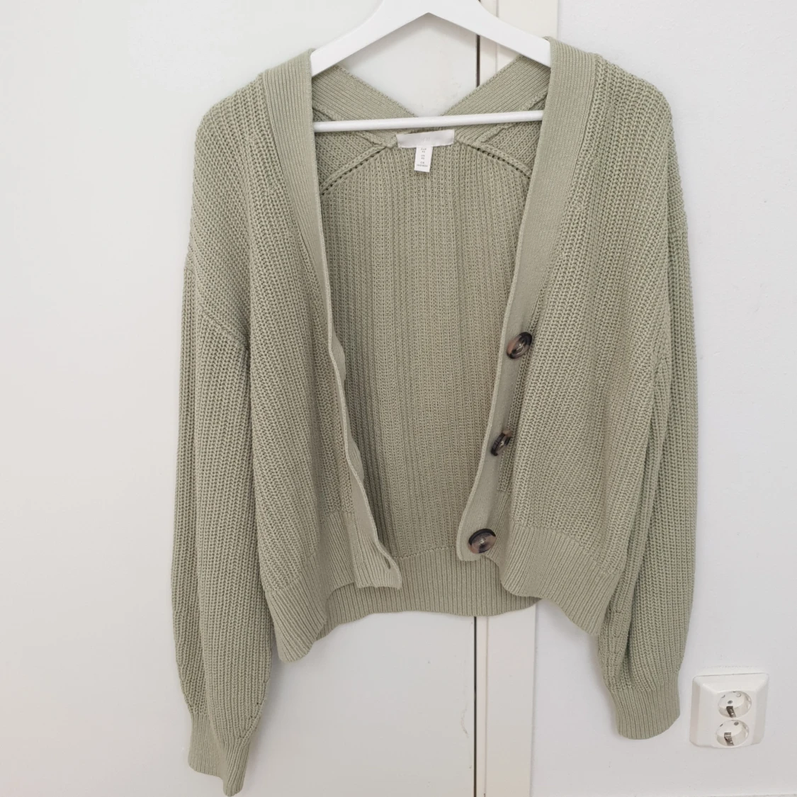 Grön stickad tröja - 91