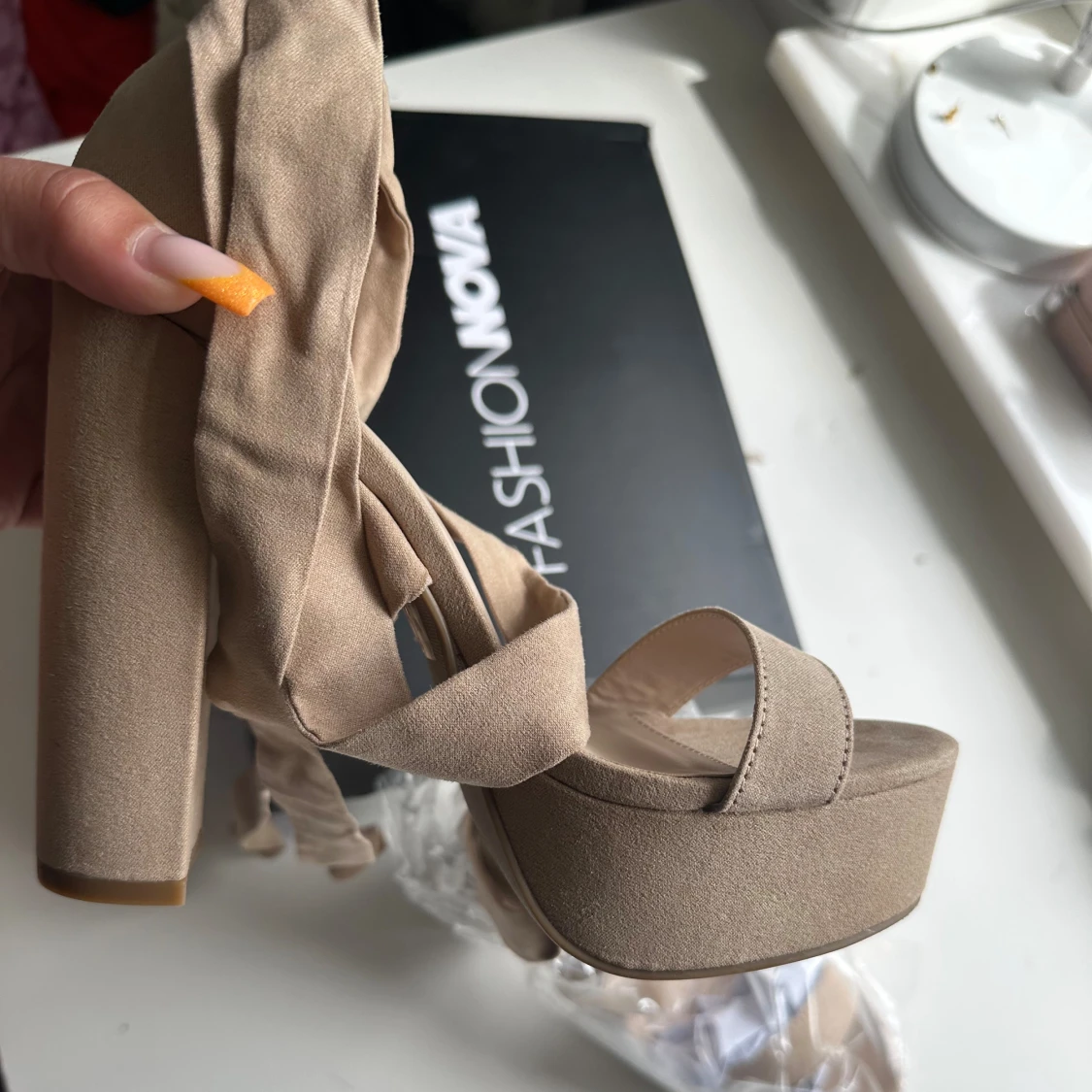 Beiga klackskor snöre - 90