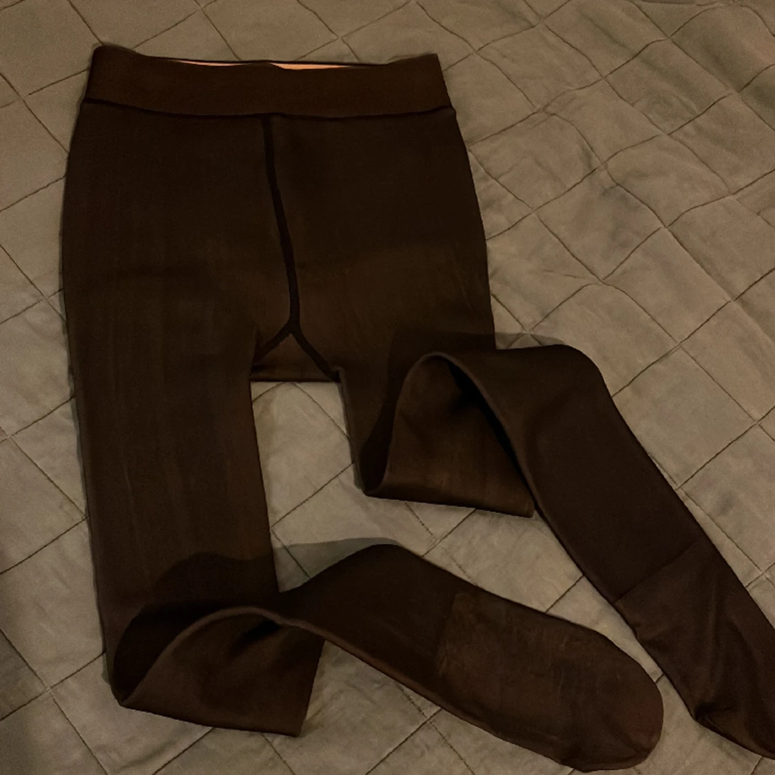 Black tights with fleece on the inside 