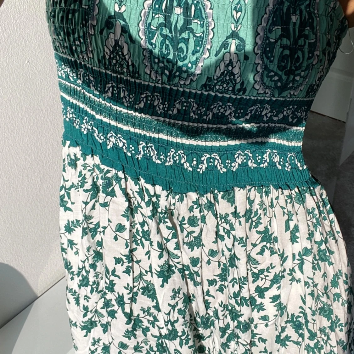 Mönstrad långklänning - 90