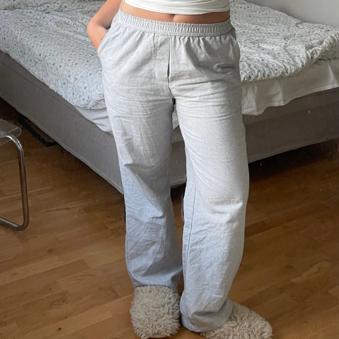 Randiga pyjamasbyxor