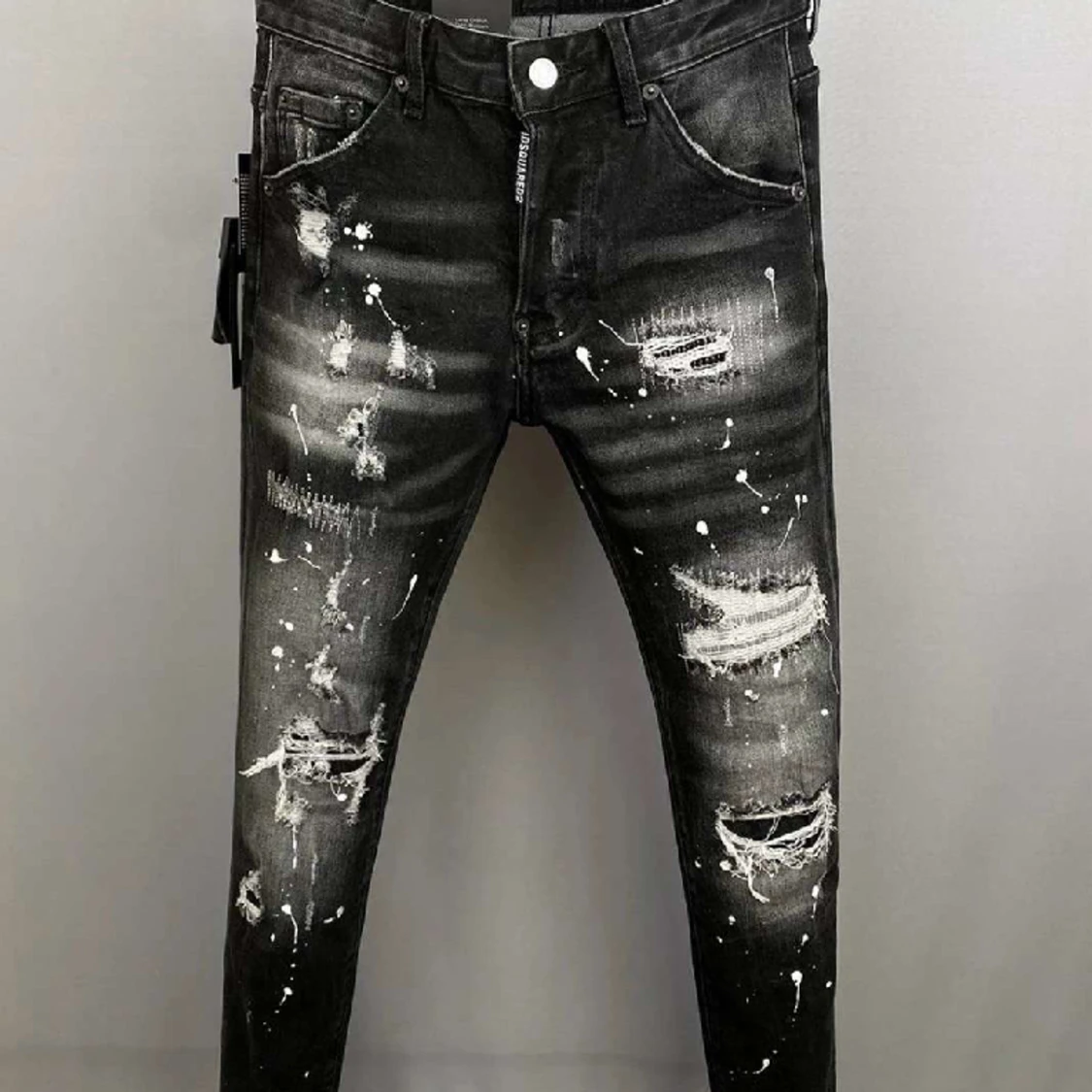 Dsquared 2 Black Ripped Jeans