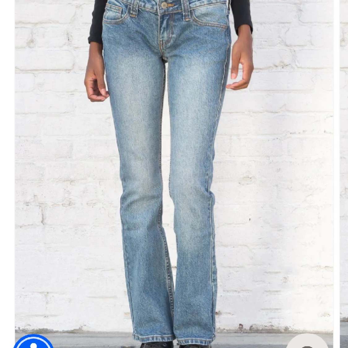 Ljusblå low waist jeans - 90