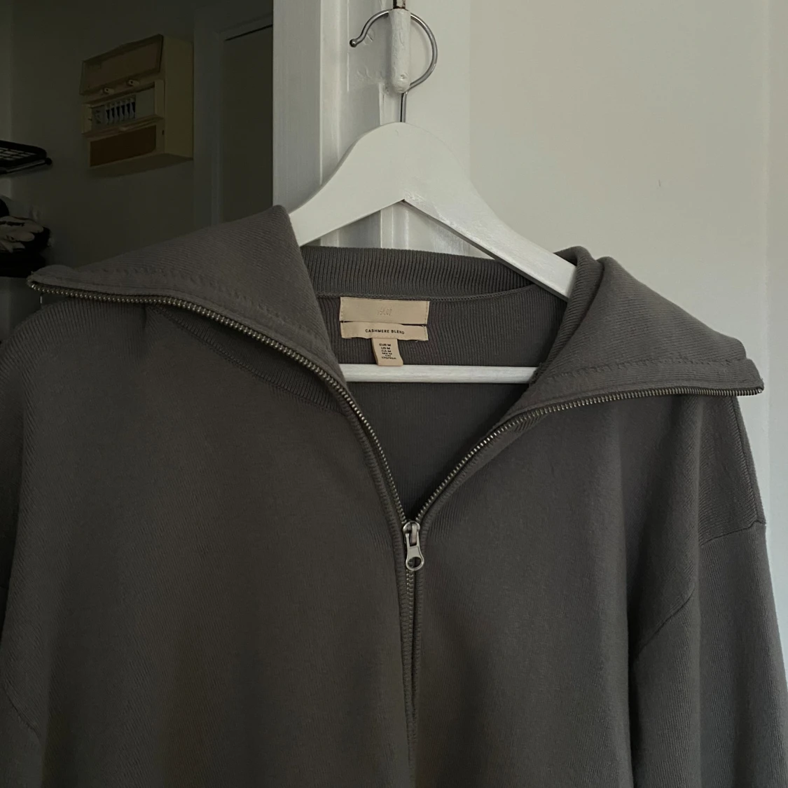 Zip-tröja, cashemere blend - 91