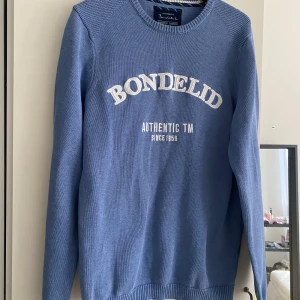 Blå herrtröja S - Blå stickad tröja/pullover från Bondelid för herr; storlek S.  100% bomull.