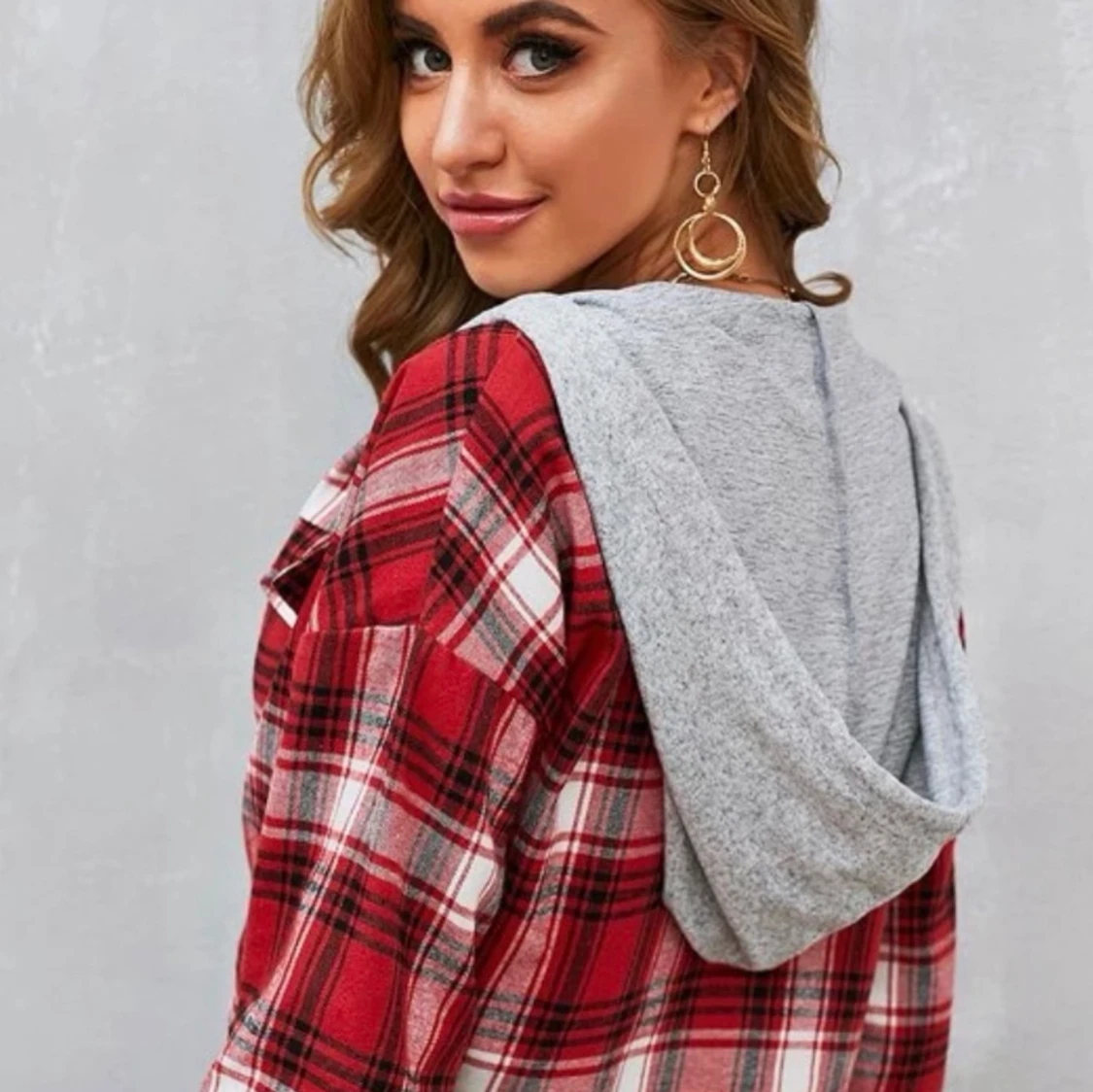 Shein flanell mysig kofta / jacka st S - 91