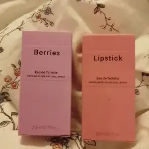 Säljer två stycken parfymer från H&M, dem är i ny skick och helt fulla, lukterna är berries och lipstick. Säljer båda för 60kr + frakt. Priset kan diskuteras vid snabb affär! 
