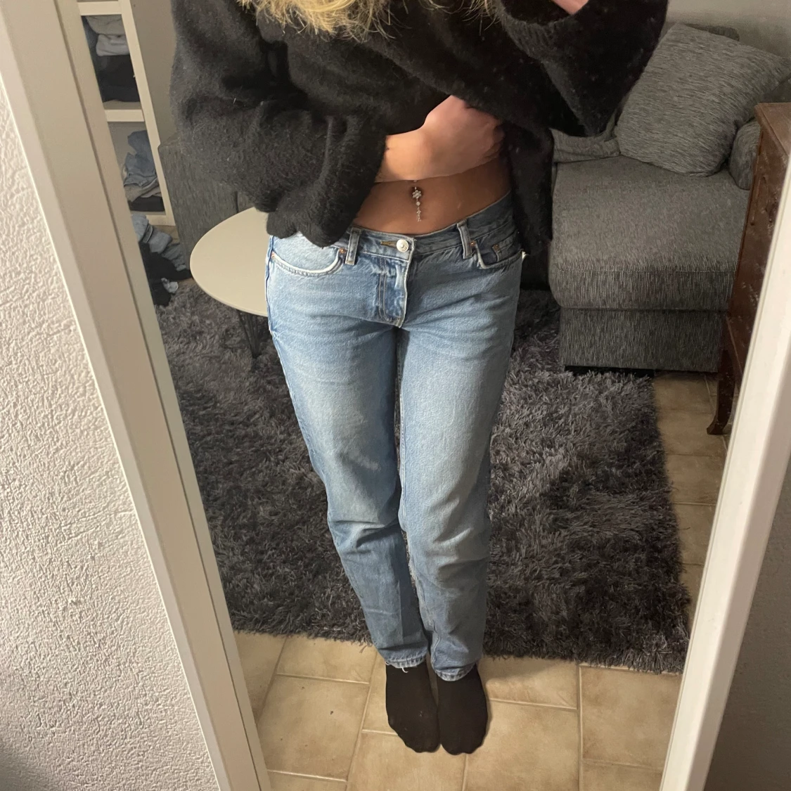 Lågmidjade Jeans - 90