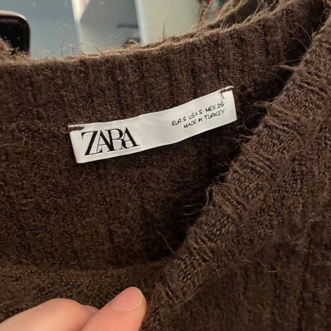 Brun Stickad Zara Tröja - 90