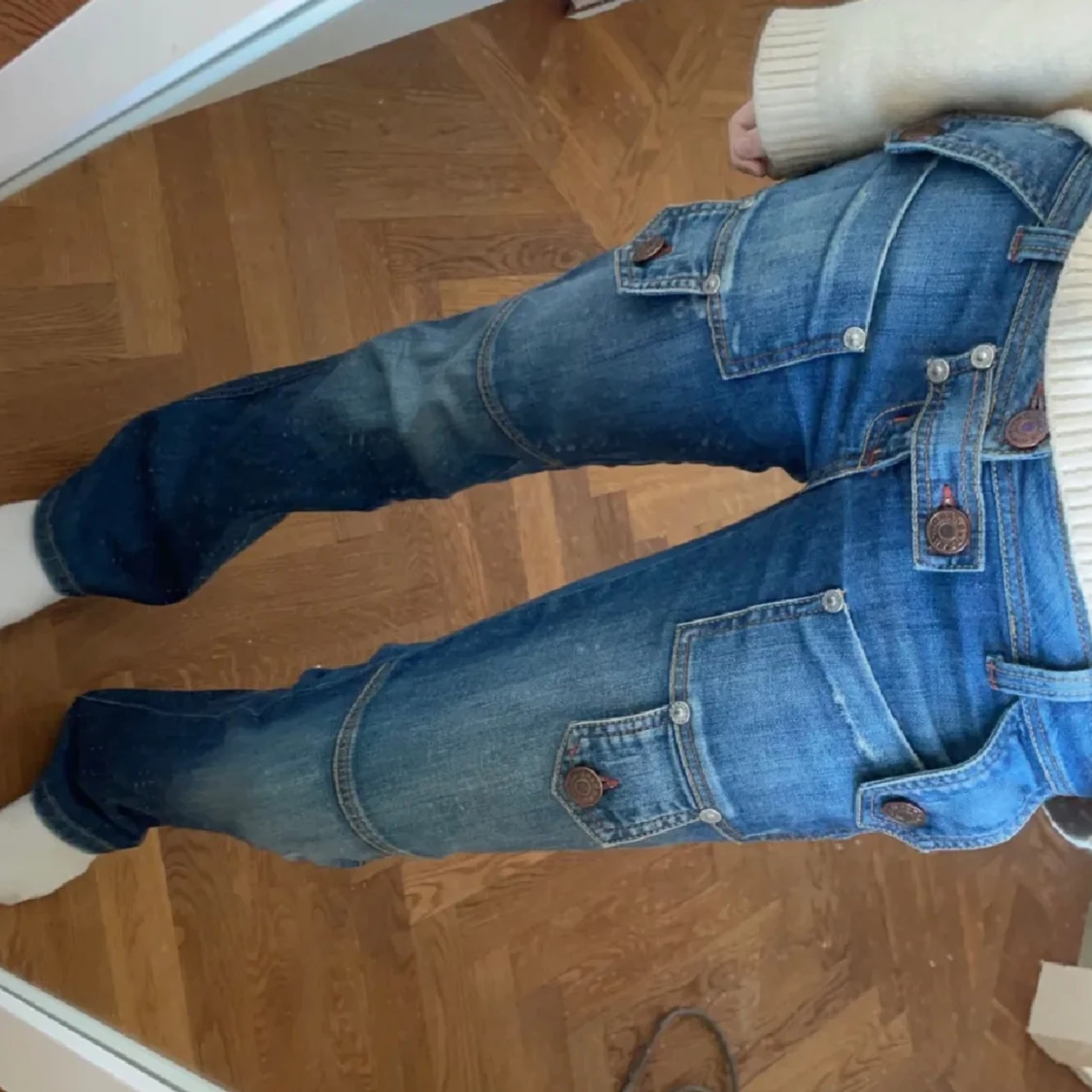 Lågmidjade bootcut jeans - 91