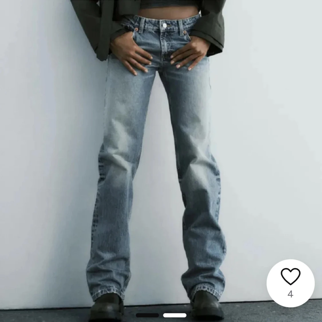 Populära lågmidjade raka jeans från Zara   - 90