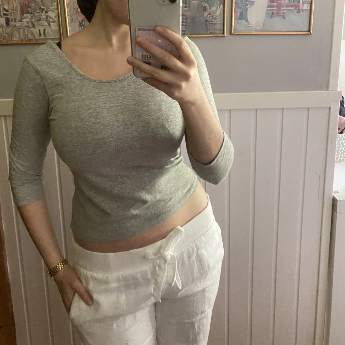 Trekvartsärmad tröja 