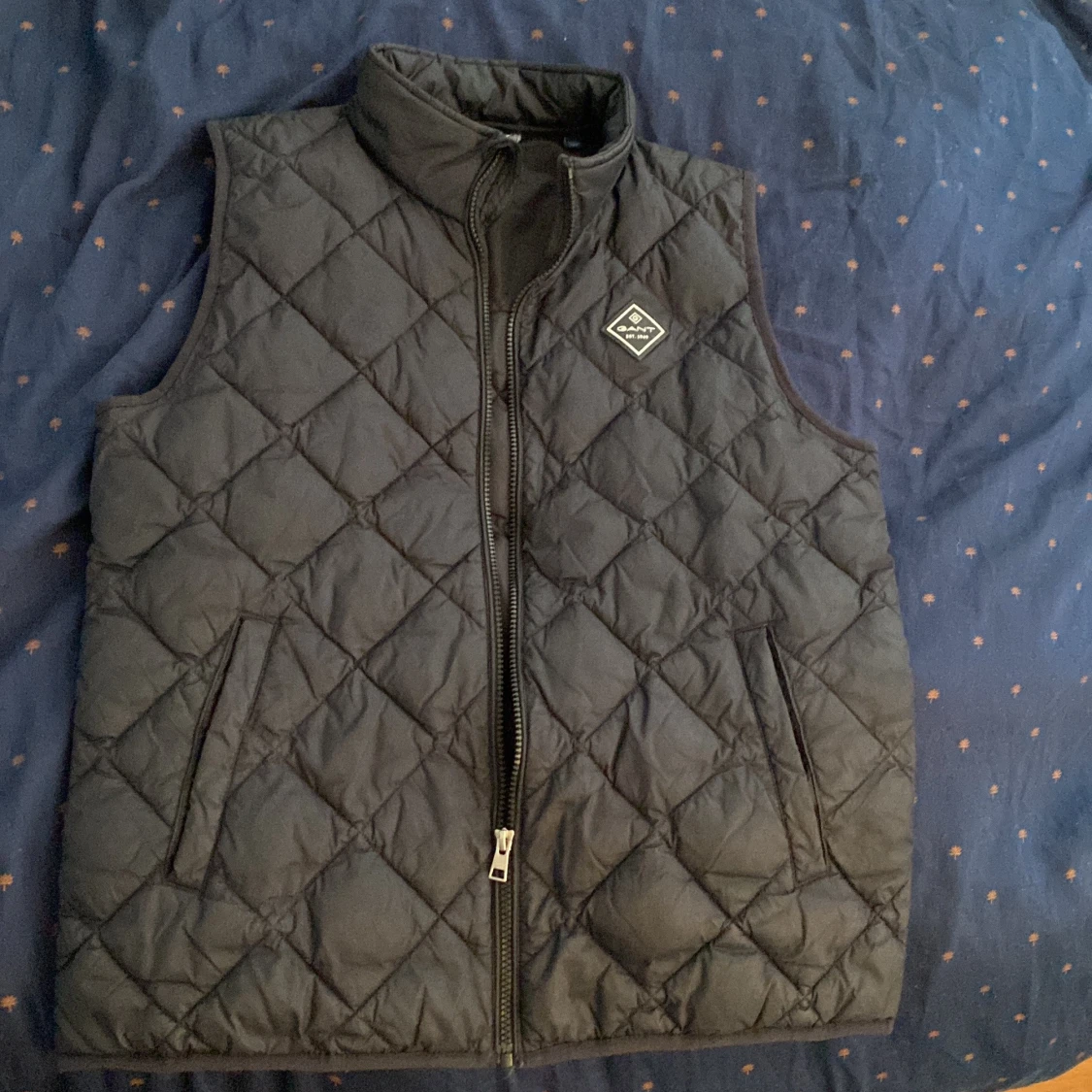 Mörkblå/svart gant väst