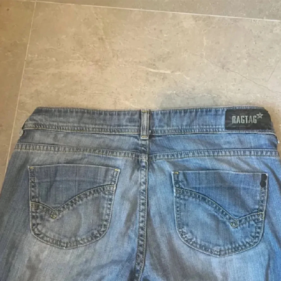 Lågmidjade ragtag jeans  - 90