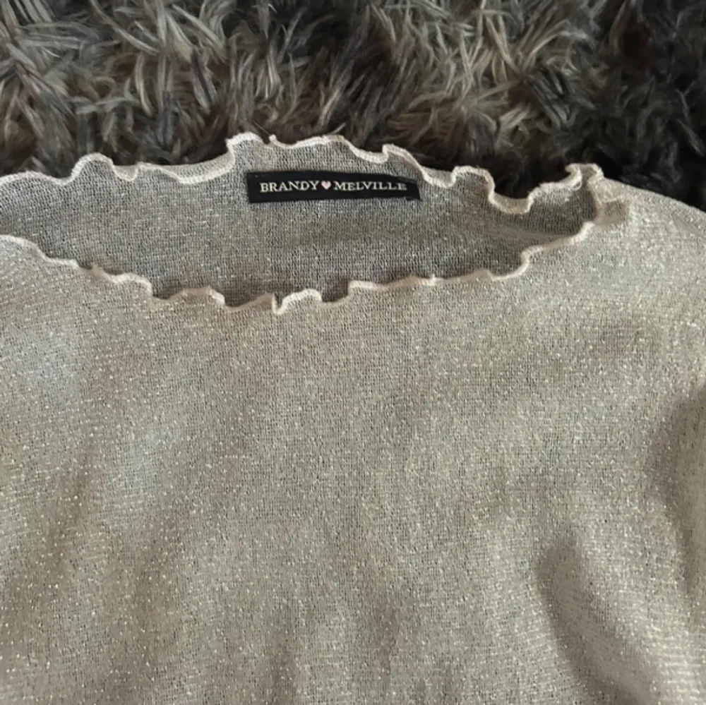 Säljer denna fina tröja från Brandy Melville som inte används, Såå fin och stretchig. Passar många storlekar 💗. Toppar.