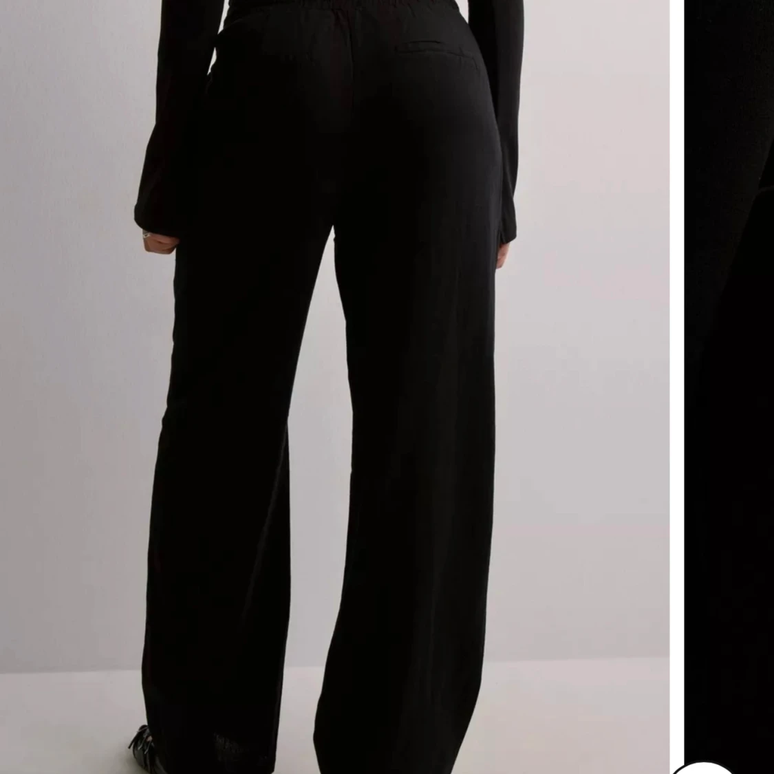 Svart linnebyxa - 92