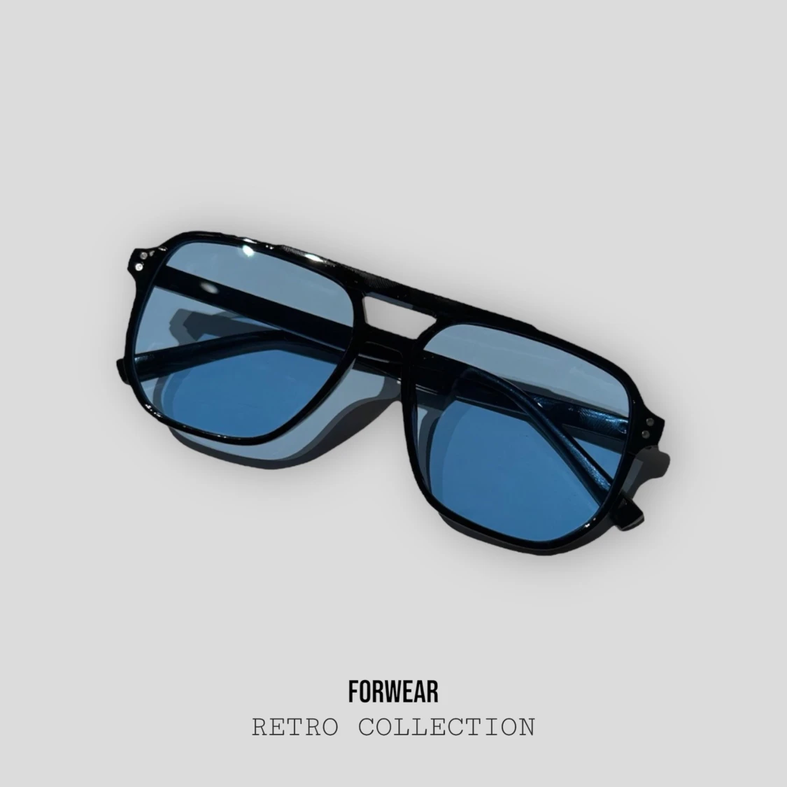 RETRO BLÅ SOLGLASÖGON 