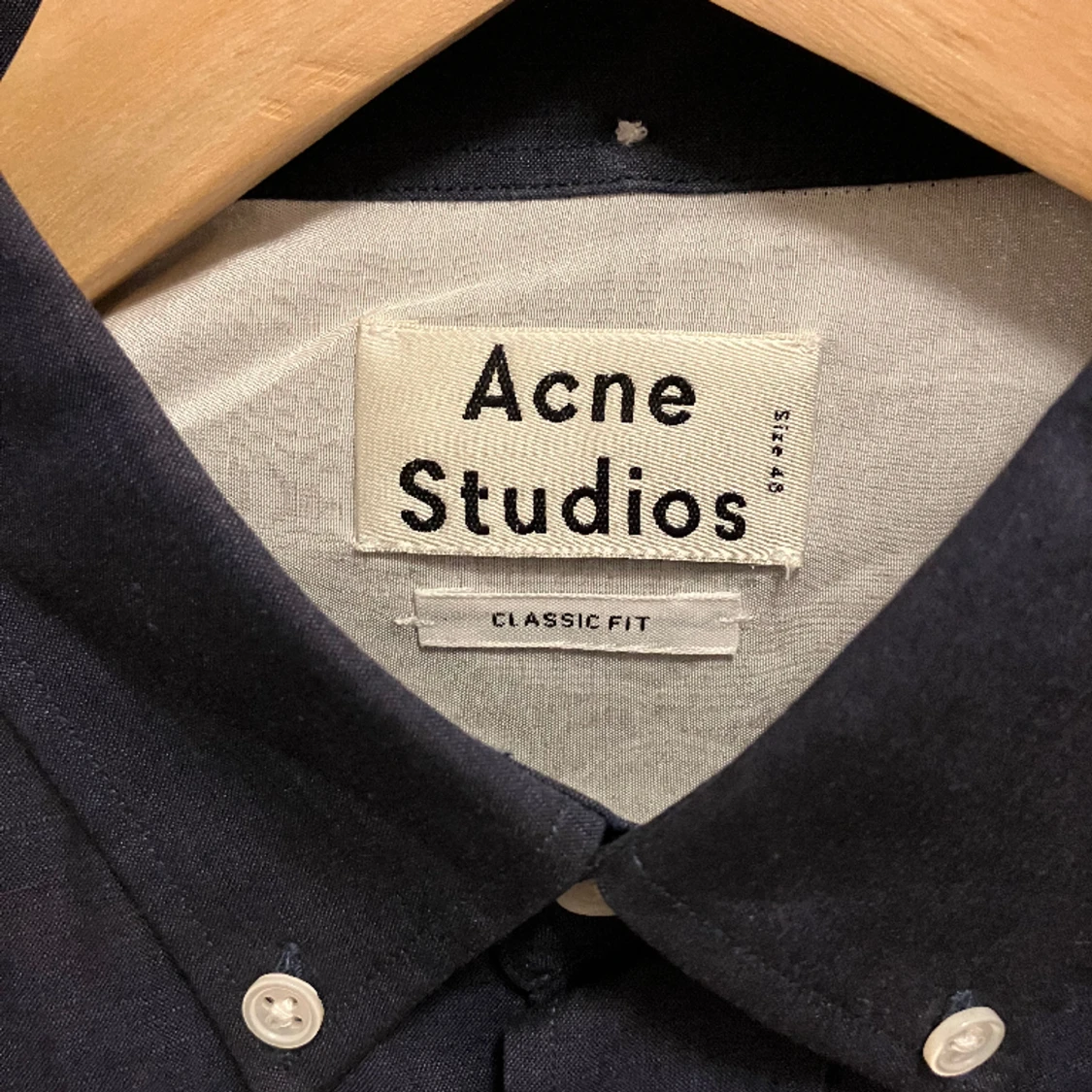 Skjorta Acne blå/brun fade - 90