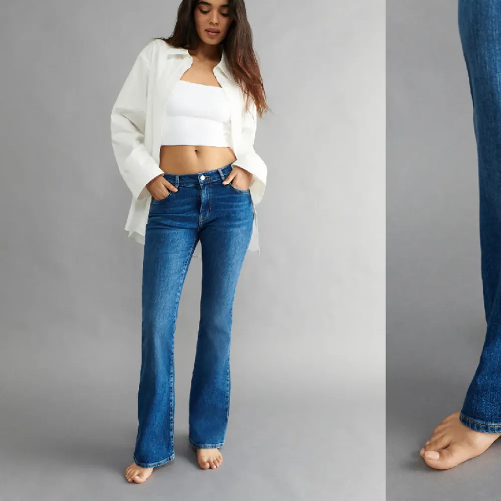Sjukt snygga bootcut jeans från Gina tricot! Ni kan se bättre bild på färgen på bild 2!. Jeans & Byxor.