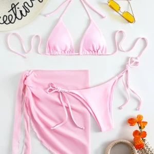 rosa bikini & klänning - allt är oanvändt, inget har kommit till användning. Säljer allt tillsammans 🩷