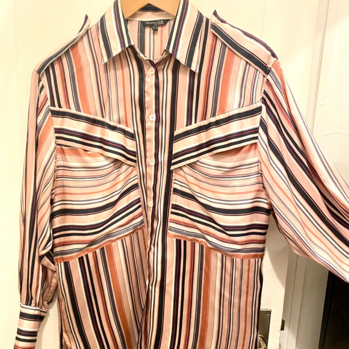 Massimo Dutti Pink Striped blus 