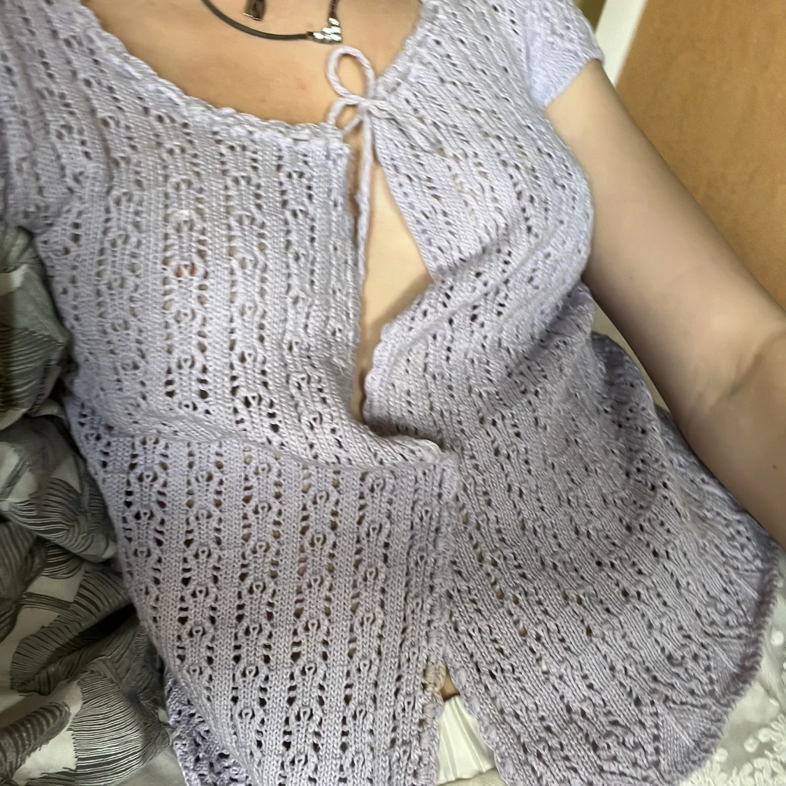 VINTAGE Cover up tröja lavender