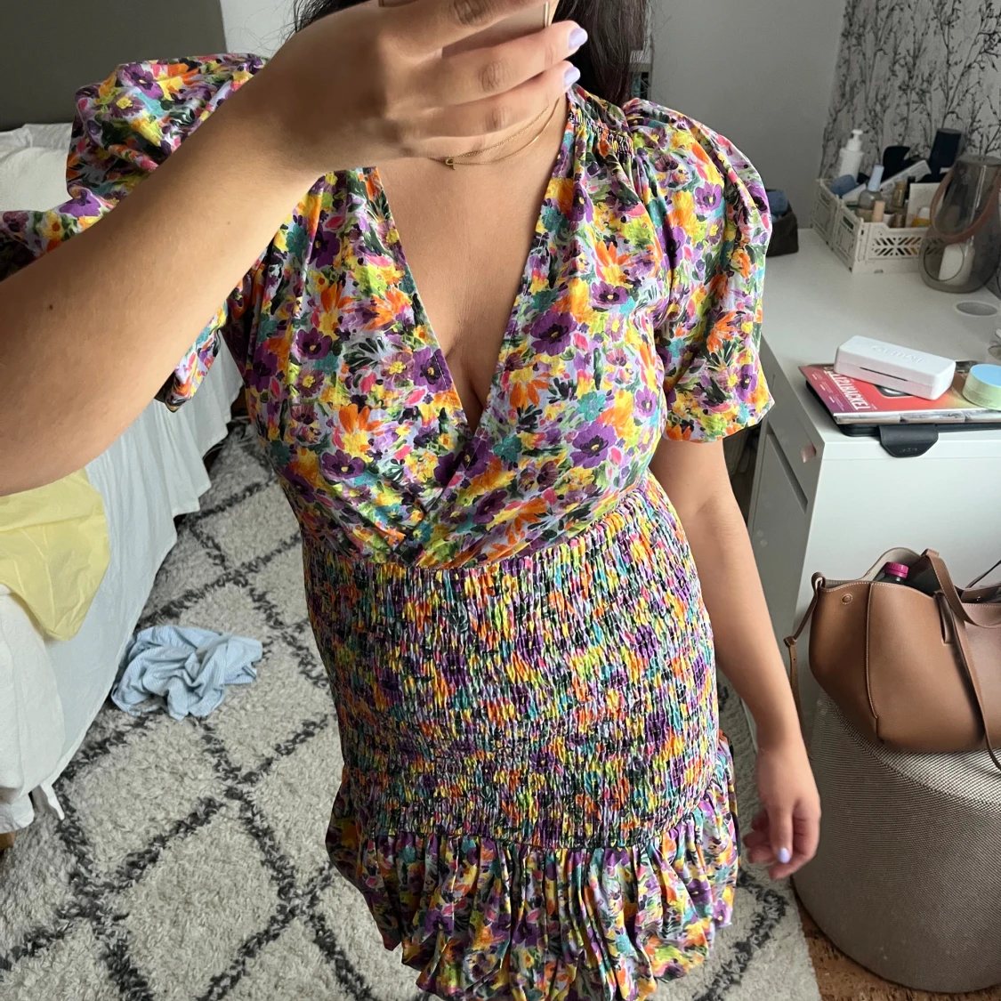 Blommig klänning - 90