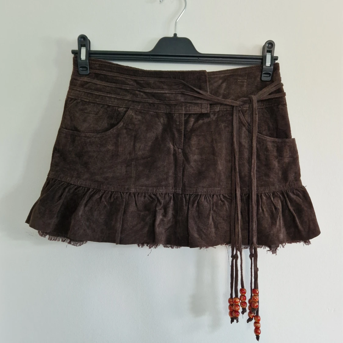 Äkta mocka mini kjol