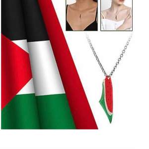 Ny Palestina flagga färger vattenmelon halsband 