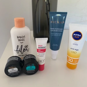 Produkter - Använda produkter jag inte använder men som jag tycker är synd att slänga! Ansiktsmaskerna har använts med spatel så allt är fräscht! 