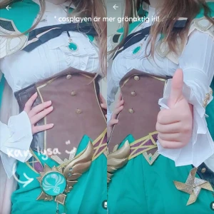 venti genshin impact cosplay - säljer min dokidoki venti cosplay! köpt 2021, den har bara blivit provad en gång så den är i perfekt skick. den inkluderar alla accessoarer + peruk. pris kan diskuteras!