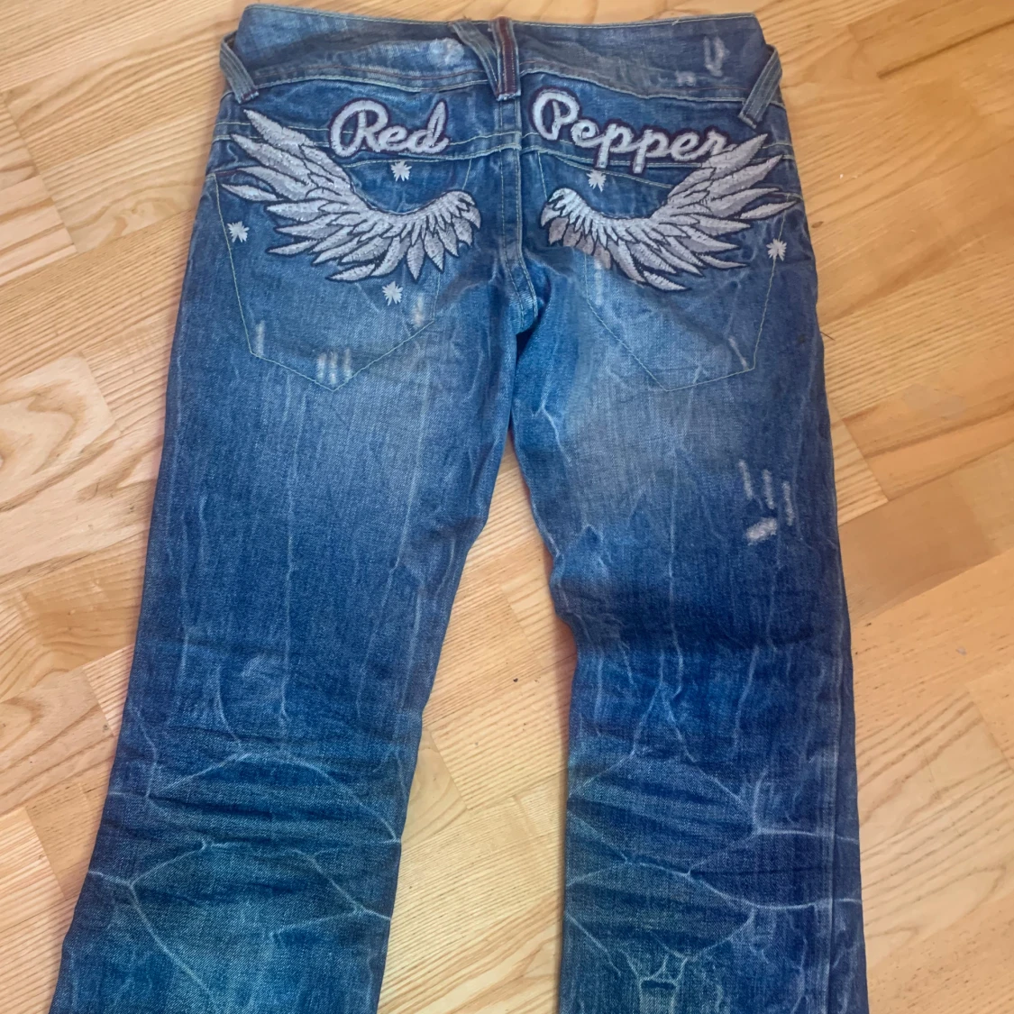 Lågmidjade bootcut jeans - 92