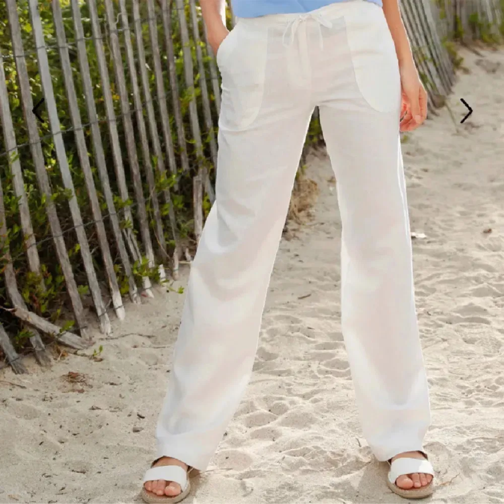 Super fina vita linnebyxor från bonprix🤍🤍 . Jeans & Byxor.