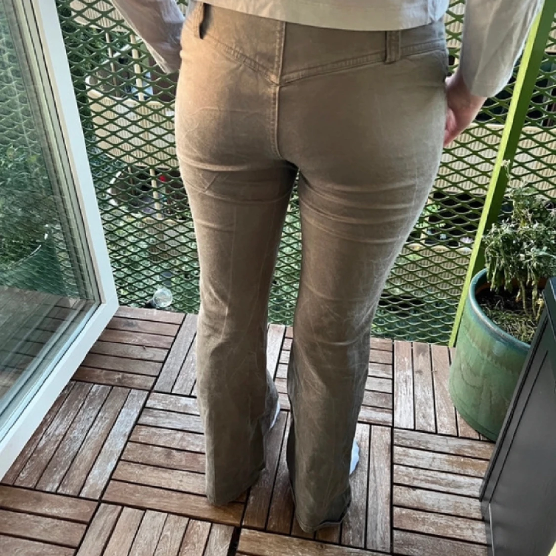 Low waist gröna jeans  - 90