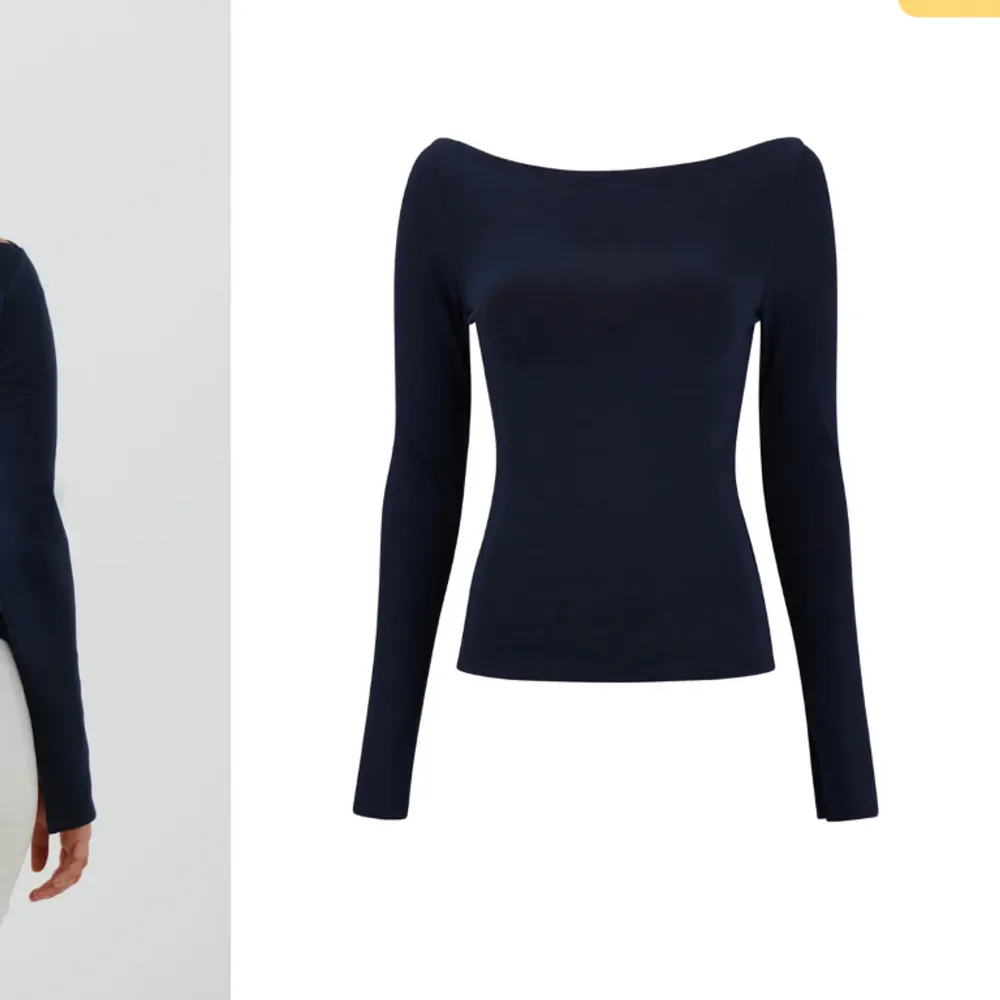 Säljer denna mörkblåa tröja från gina då den inte kommer till användning, köpt för 230 säljer för 150kr💓. Tröjor & Koftor.