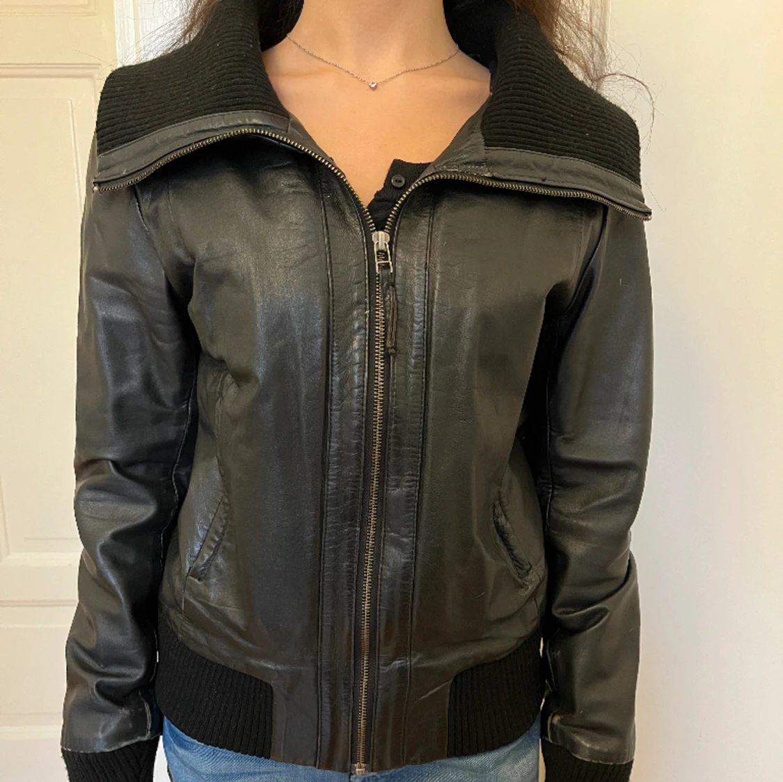 Vintage skinnjacka - 90