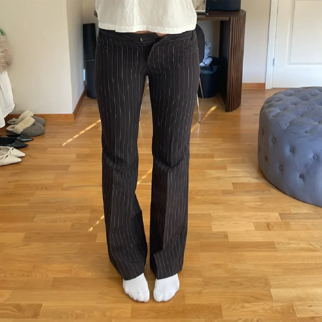 Lågmidjade kostymbyxor