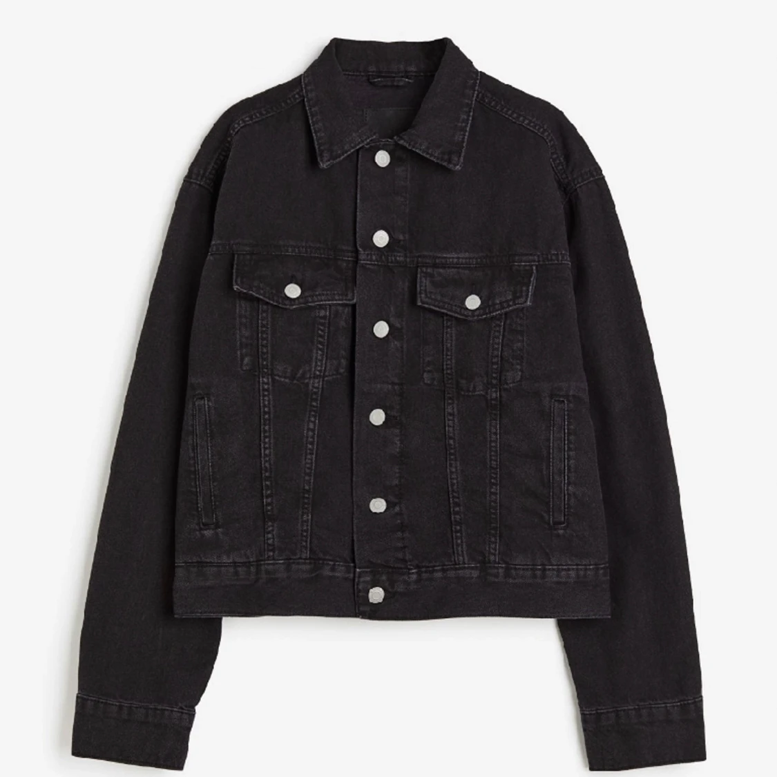 Svart jeansjacka - 90