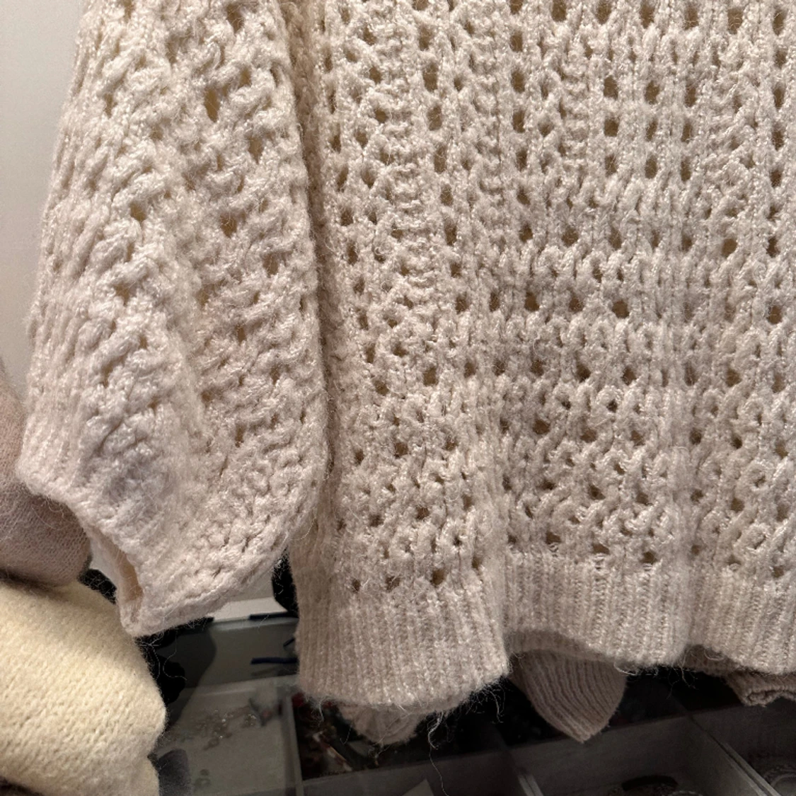 Stickad Trekvarts tröja  - 90